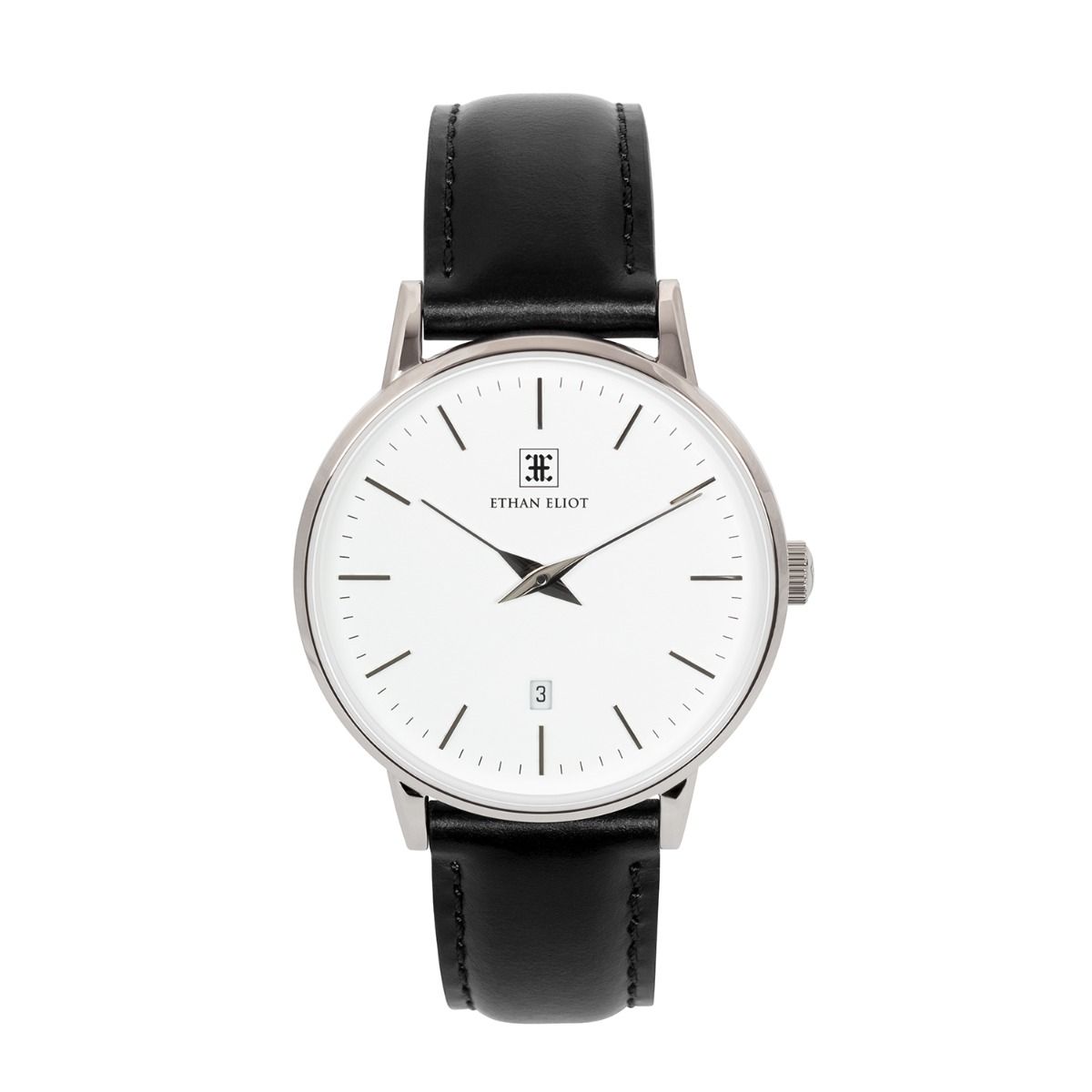 white leather watch mens